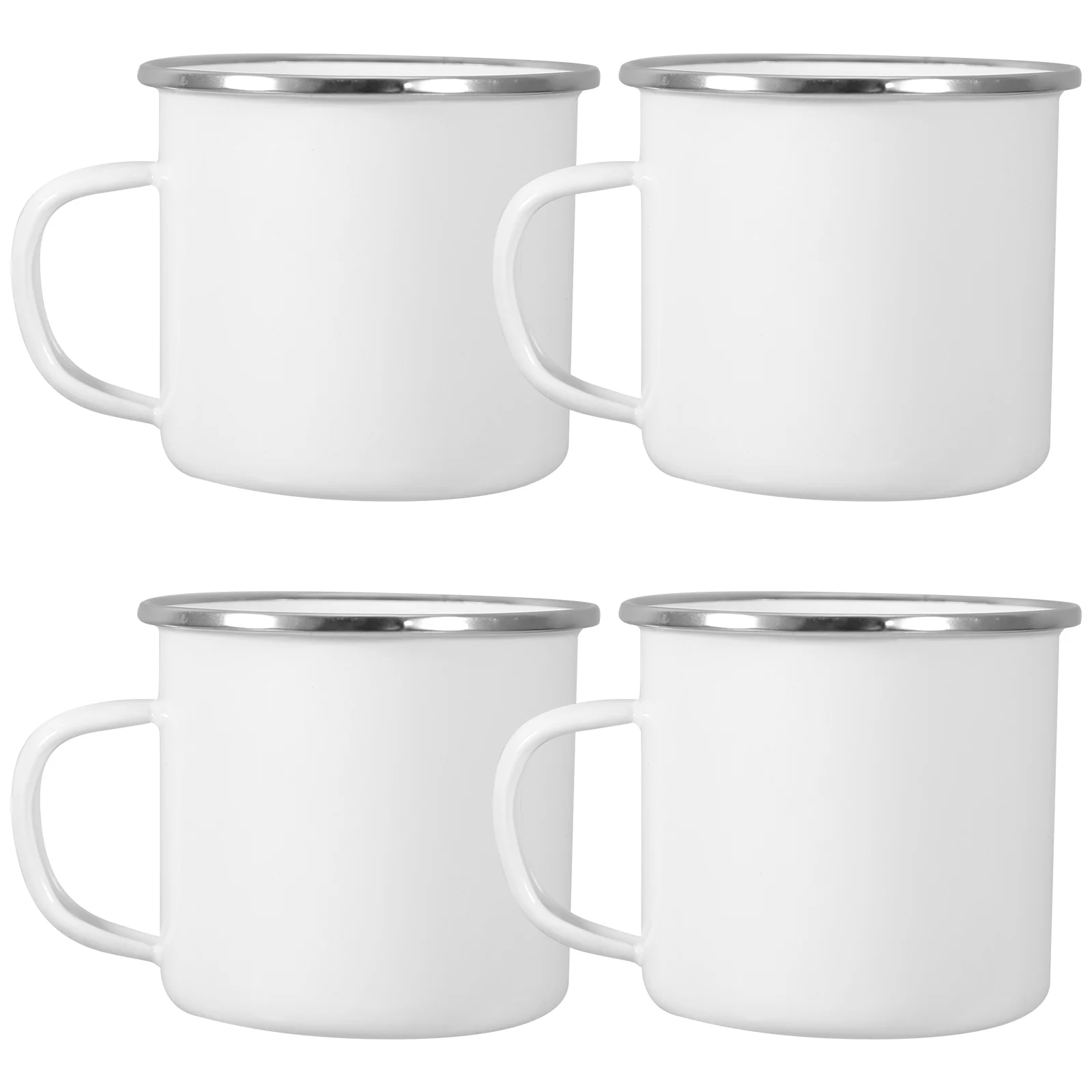 

4 Pcs Enamel Mug Portable Coffee Cup Durable Camping Convenient Water Outdoor Cups Office Healthy Sublimation articles