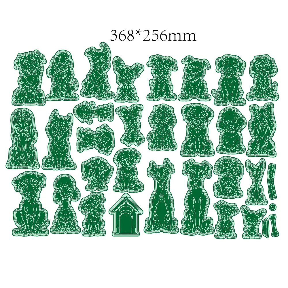 

28 Types Dog Forms 2023 New Metal Cutting Dies Scrapbook Diary Decoration Embossing Template Greeting Card Diy Handmade 2023