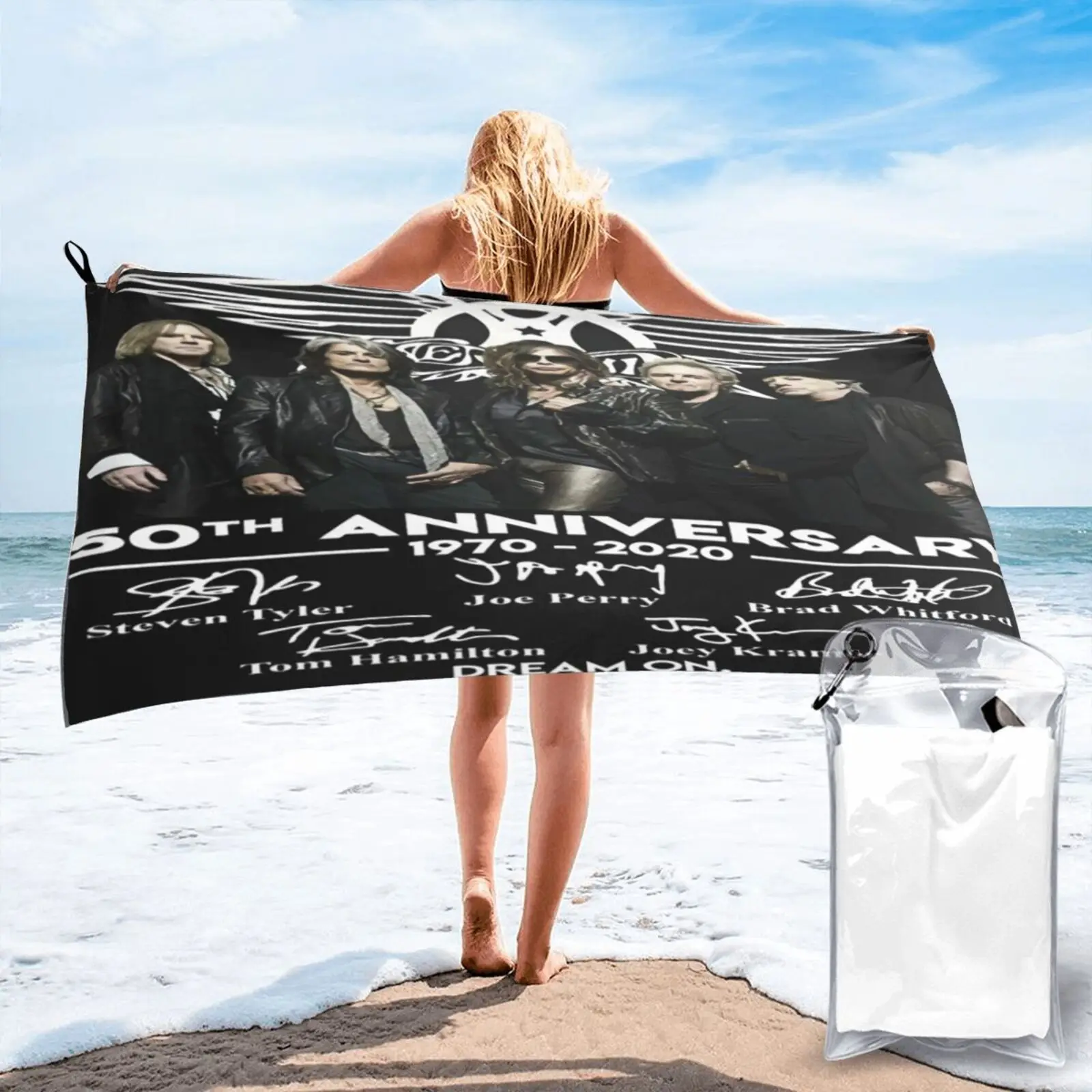 

Пляжное полотенце Aerosmith 252, пляжное полотенце на 50-ю годовщину, банное полотенце, пляжное полотенце, пляжная одежда для пляжа, полотенце для р...