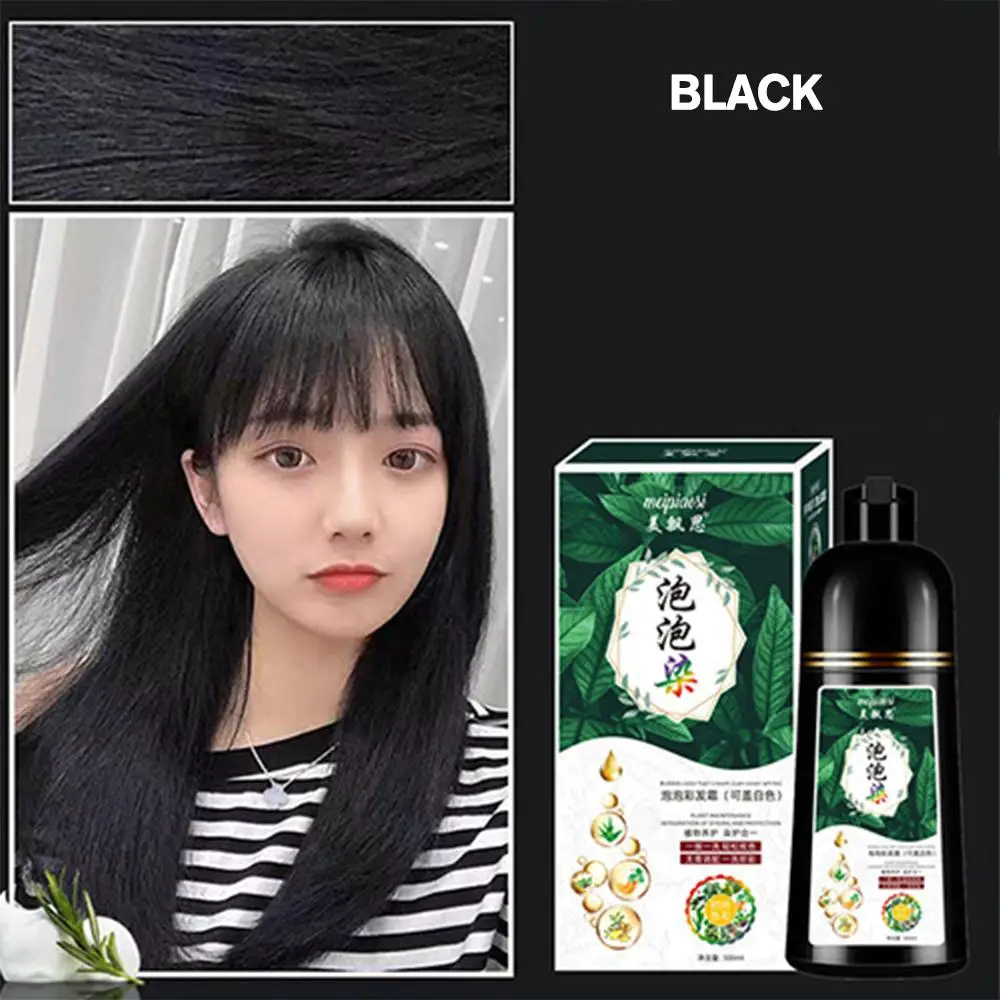 

Black Hair Color Dye Shampoo Organic Natural Ginseng Extract Dye For Cover Gray White Hair Show Youthfulness Styling Produc L8I7