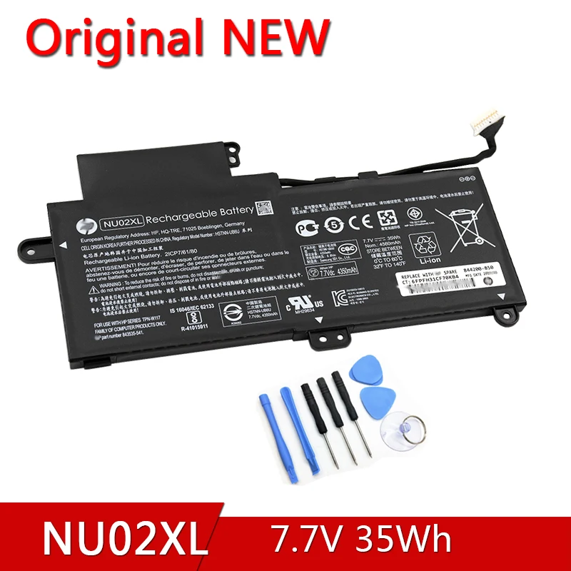 

NU02XL NEW Original Battery For HP Pavilion X360 M1 M1-U TPN-W117 HSTNN-UB6U 844200-850 843535-541 7.7V 35Wh NEW Original Batte