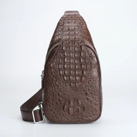new design mens genuine leather chest bag outdoor single shoulder bag large capacity luxury designer trendy bags high quality