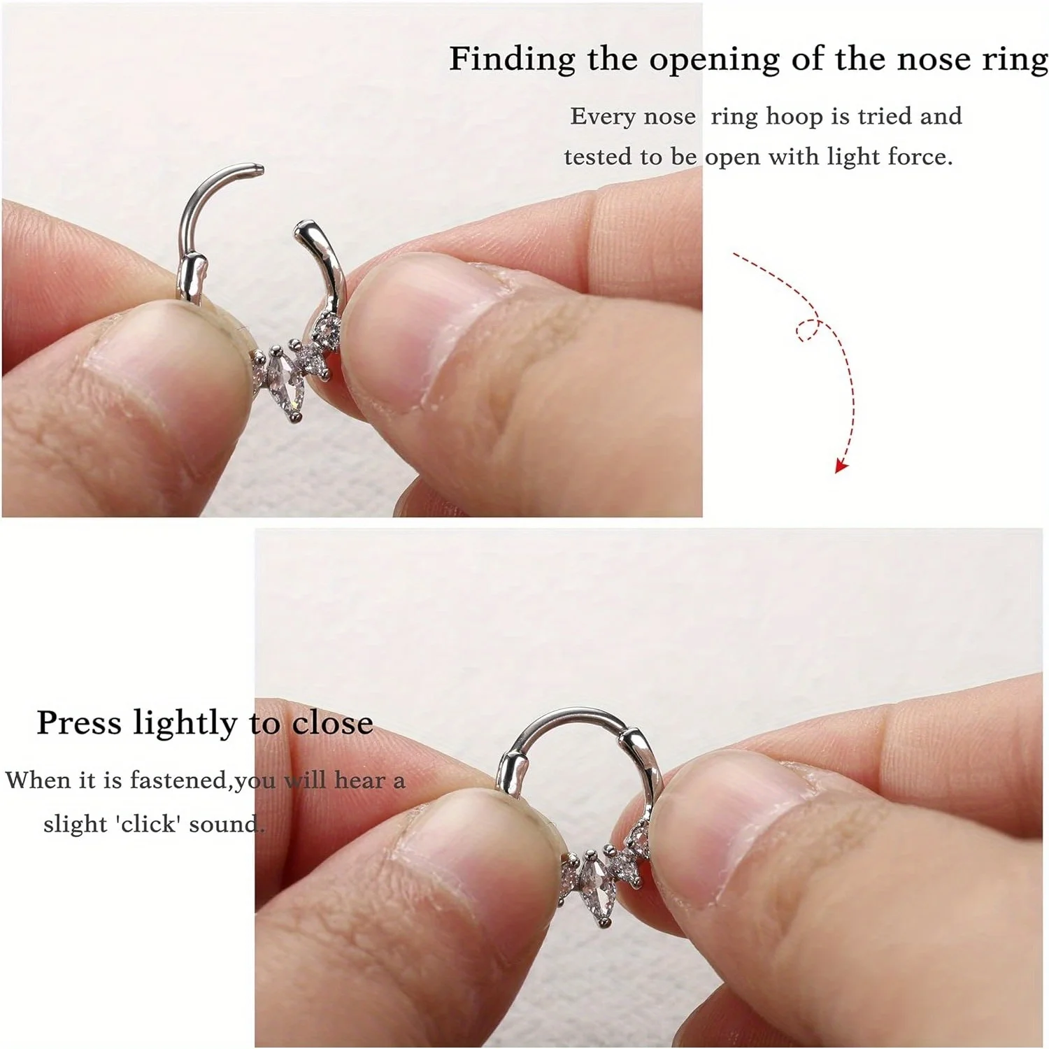 Drperfect 1 шт. перегородка ювелирные изделия 16 г Daith серьги с откидной петлей из