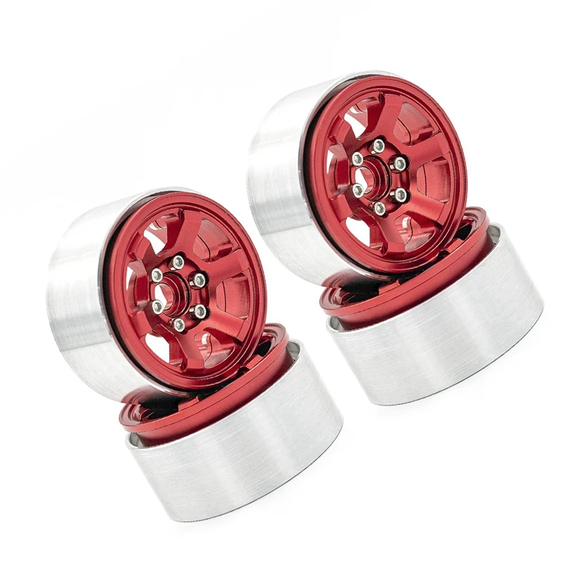 

-4PCS Metal Beadlock 1.9 Wheel Rim Wheel Hub For 1/10 RC Crawler Car Traxxas TRX4 RC4WD D90 Axial SCX10 Capra Redcat