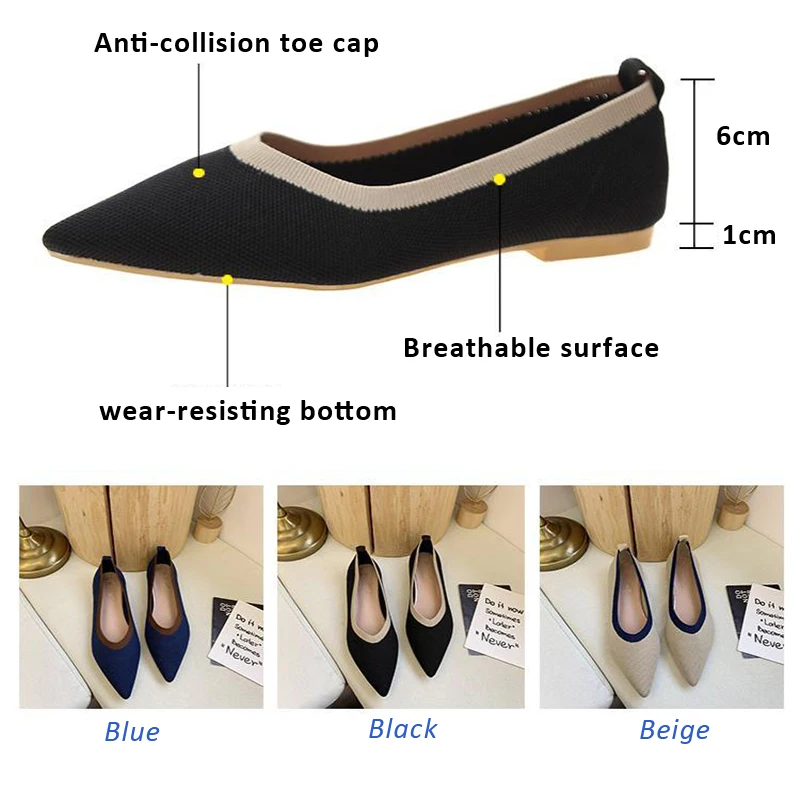 Chic and elegant women loafers high quality v neck mesh flats low heels pointed toe pumps designer ladies office shoes