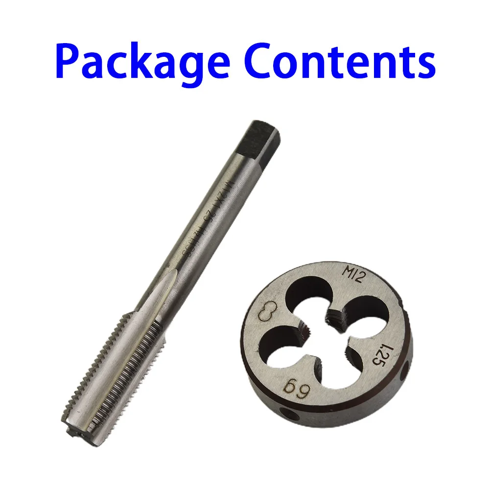 

Durable Equipment Practical Useful Tap+Die Wear resistance High speed steel M12x1.25mm Metalworking Replacement