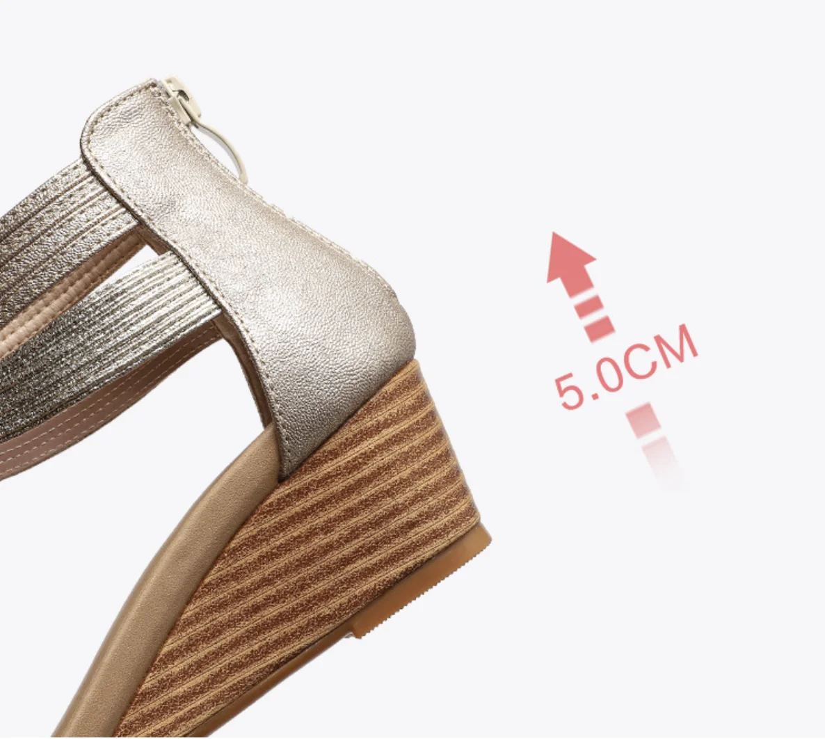 Женская задняя молния с открытым носком