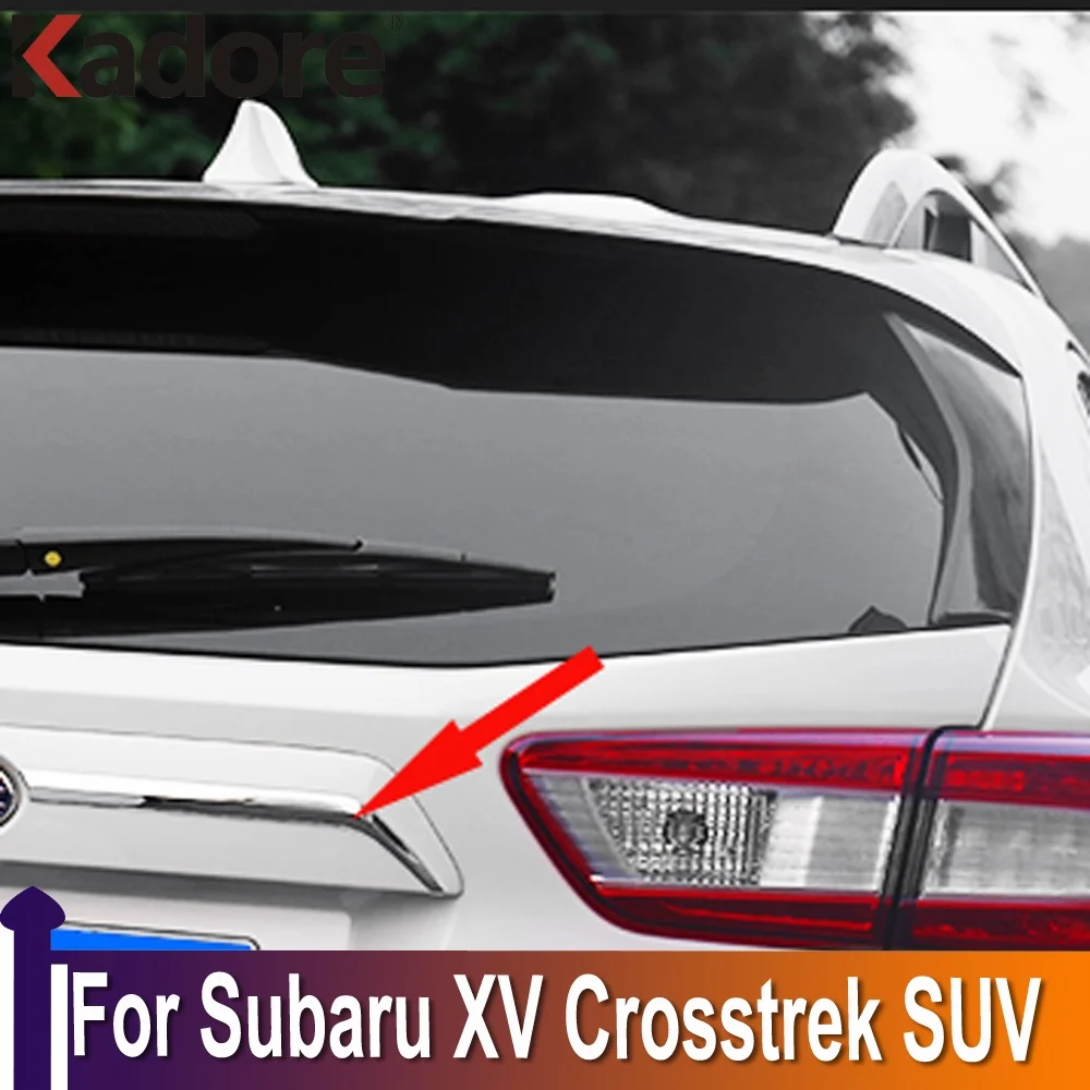 

Для Subaru XV Crosstrek SUV 2018 2019 2020 крышка багажника задняя дверь декоративная полоса для стайлинга автомобиля ABS хром