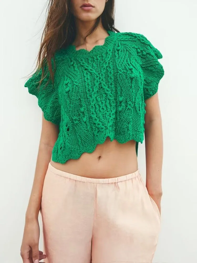 

New Fashion Casual Women's Sweet Versatile Round Neck Short Sleeves