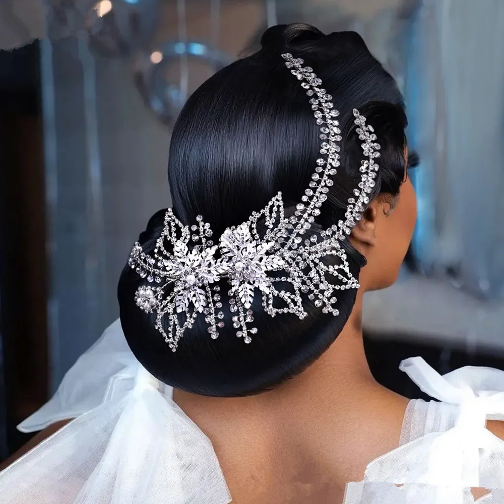 

Bling Bling Bridal Head Jewelry Crowns Luxurious Crystal Events Hair Accessories Headpieces Junior Quinceanera Party Crowns
