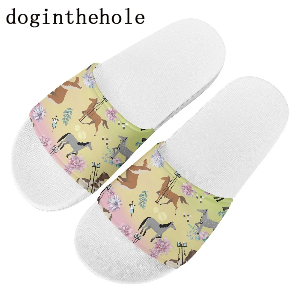 

Шлепанцы женские для прогулок, мягкие сандалии для дома, плоская подошва, для медсестер и лошадей, легкие пляжные тапочки, 2022