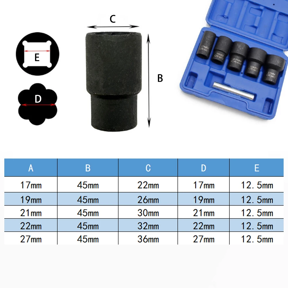 2221233221111 6 шт. 17-27 мм набор для извлечения винтов снятия поврежденных из металла