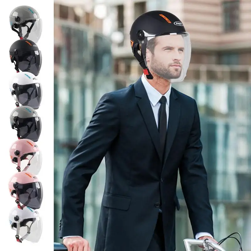 

Full Face Motorcycle Helmets Breathable 3C Certified Shockproof Half Motor Cycle Helmets Cycling Motocross For Women Men