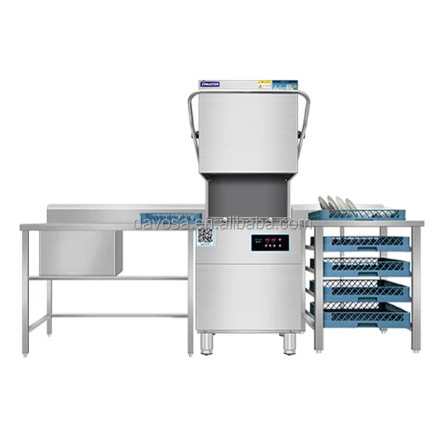 

High Efficiency Stainless Steel Commercial Dishwasher Hood Type Automatic Dish Washer for Sale