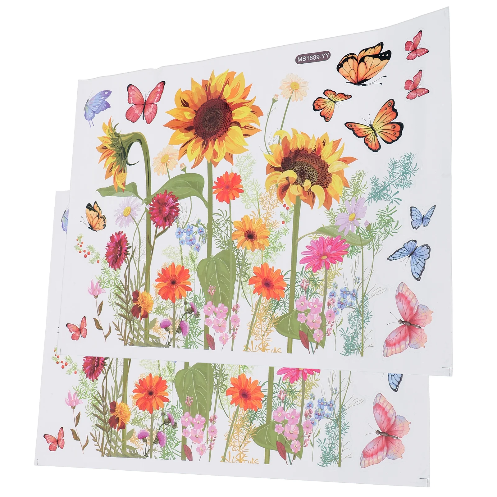 

2pcs Toilet Sticker Floral And Butterfly Pattern Sticky Toilet Sticker Bathroom Decor