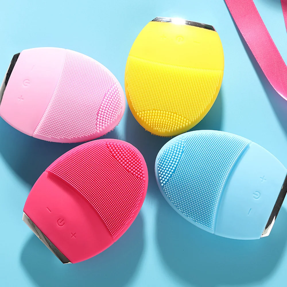 

Силиконовая Очищающая щетка для лица, Водонепроницаемая мини-Массажная мягкая щетка для глубокого очищения пор