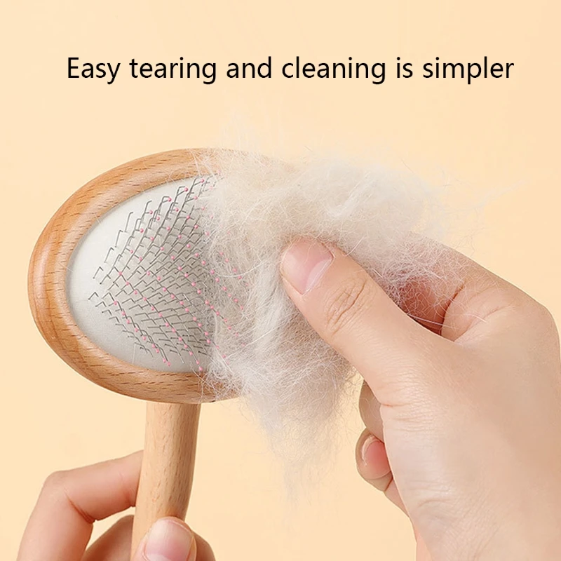 

Силиконовая щетка для выпадения и ручка из искусственной древесины, легко моется