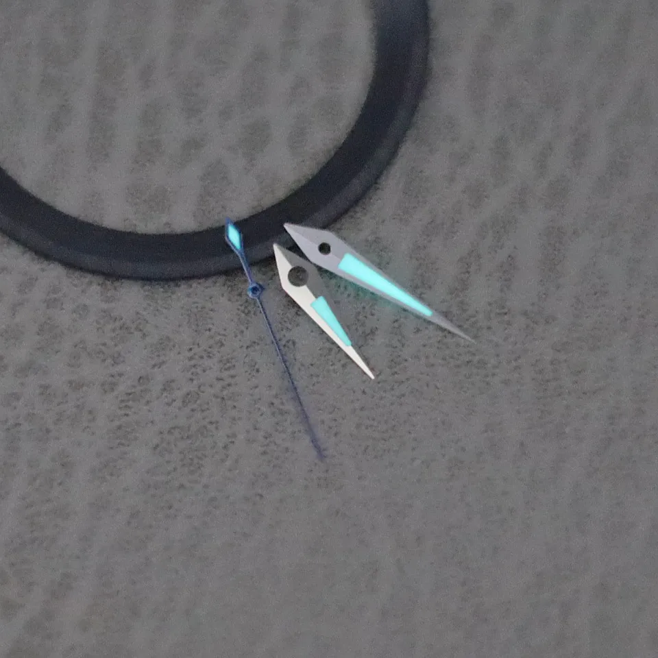 NH35 hands pointer Silver needle green luminous, Watch accessories,suitable for nh35 Second Hands nh36 movement A1~A86