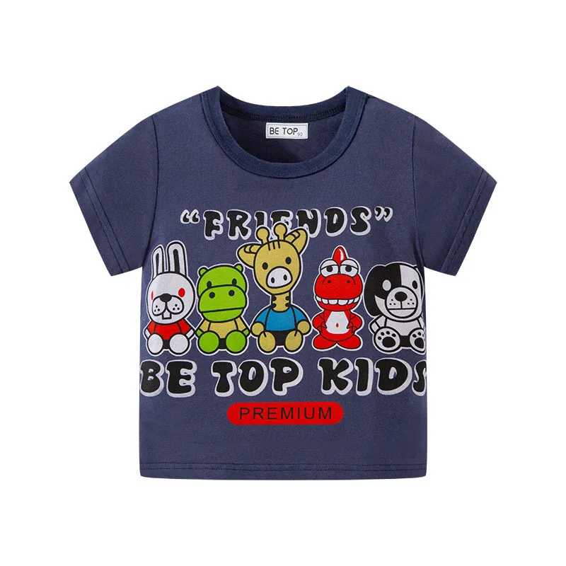 

Summer Hot Sale Children Boy Kawaii Short Sleeves T Shirts Baby Quality 100% Cartoon T-Shirt Kids Toddler Clothing