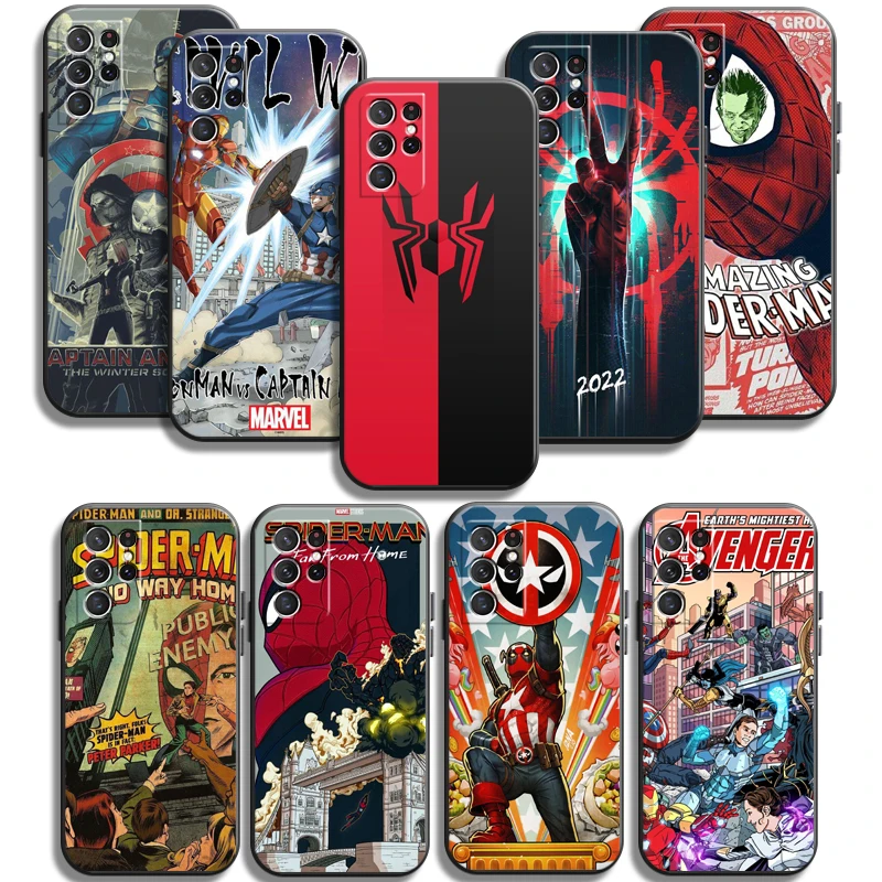 

Marvel Spiderman Phone Cases For Samsung Galaxy S20 FE S20 Lite S8 Plus S9 Plus S10 S10E S10 Lite M11 M12 Back Cover Carcasa