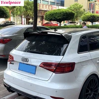 for hatchback audi a3 s3 s series 2014 2018 abs material unpainted color high quality rear trunk spoiler car spoiler trim