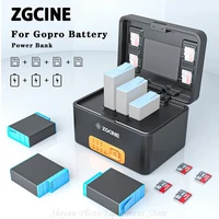 zgcine ps g10 gopro charging case compatible with gopro hero 1098765 battery rechargeable 10400mah battery storage