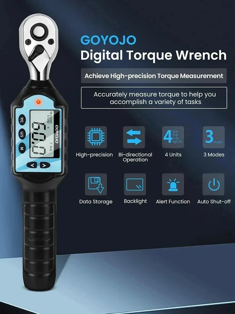 Цифровой динамометрический ключ с предустановленной головкой новый