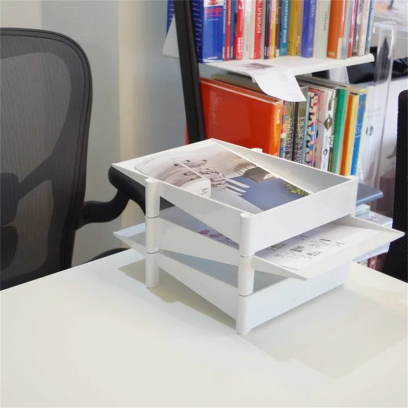 

Desktop Can Be Stacked Storage Box Stationery Sundries A4 Paper Voucher Storage Office Desk File Multi-layer Rack