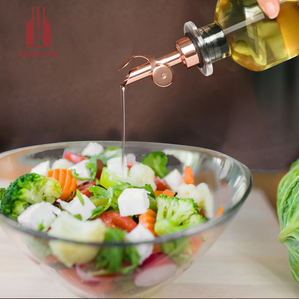 

Dispenser Set Wowshine Stainless Syrup Kitchen Pourer Of For 2 Oil Olive Coffee Bottle Steel Weighted Dispenser