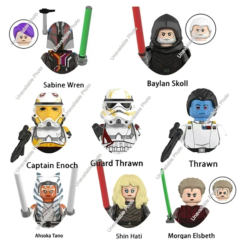 Горячие игрушки New Guard Thrawn Star Wars Строительные блоки Ahsoka Tano Baylan Skoll Shin Hati Morgan Elsbeth Bricks