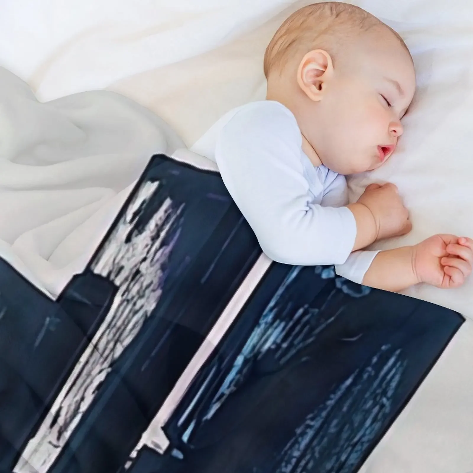 Плед Soulages синего цвета мягкое дизайнерское одеяло для дивана или кровати