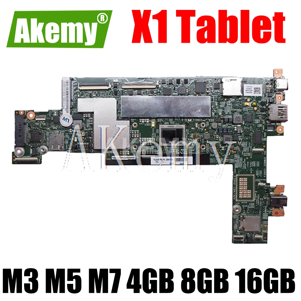 

For LENOVO ThinkPad X1 Tablet Motherboard Mainboard M3-6Y30 M5-6Y57 M7-6Y75 CPU 4GB 8GB 16GB RAM 15218-2 Laptop Motherboard