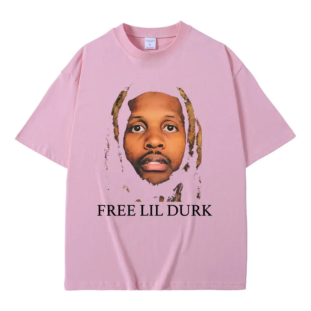 Бесплатные футболки Lil Durk Mugshot мужская модная футболка с круглым вырезом и