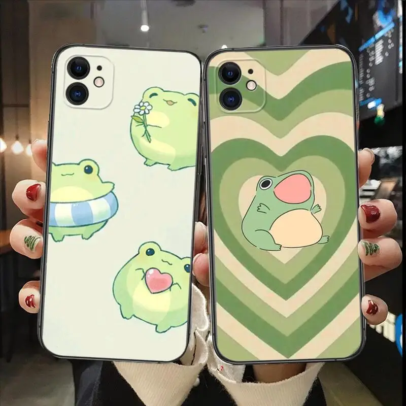 

Cute Cartoon Frog Cartoon Phone Case for IPhone 14 13 12 11 Pro Max Mini SE XR X XS Max 8Plus 7plus 6 6S New Shell Phone Cover