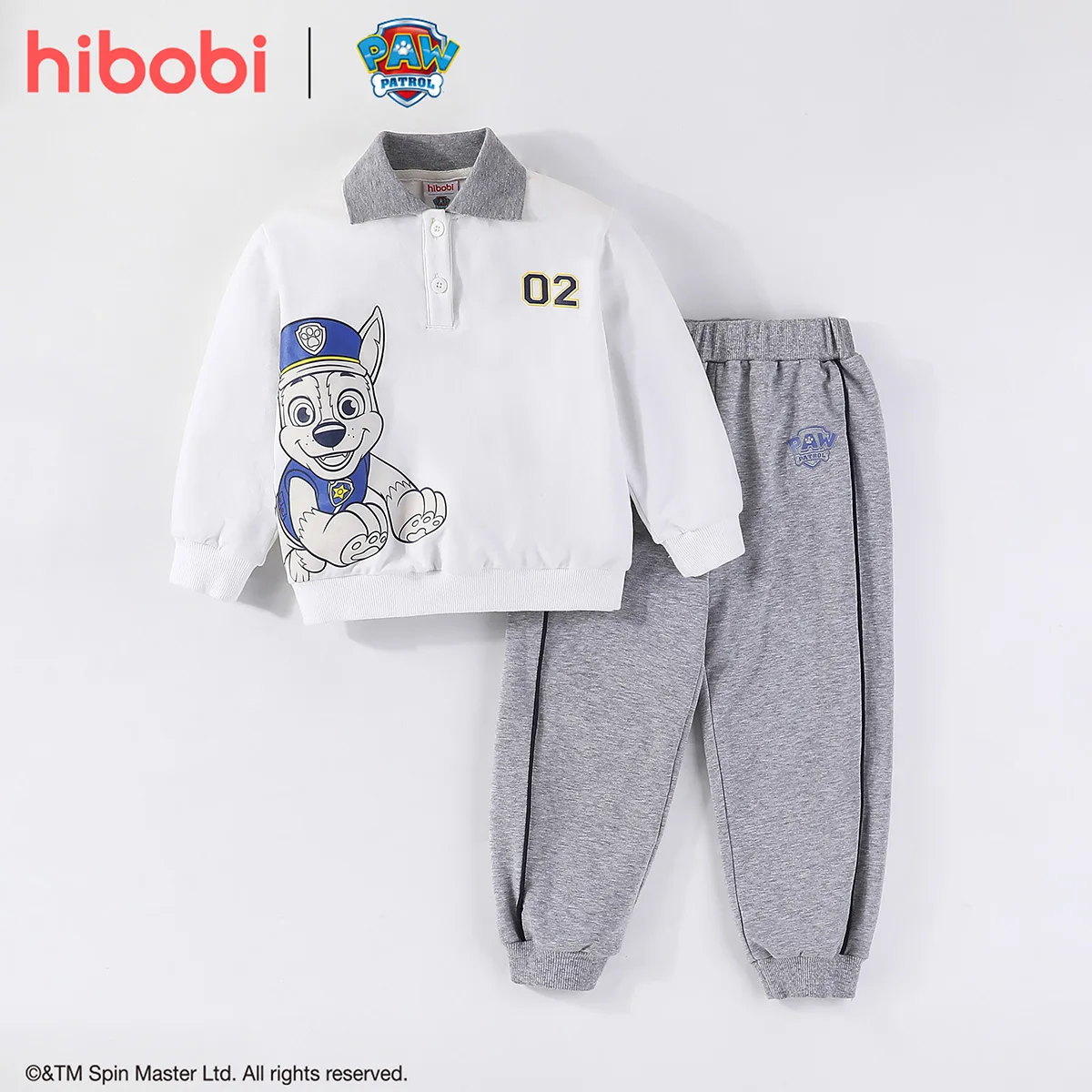 

Комплект одежды для мальчиков hibobi с принтом «Щенячий патруль», хлопковый свитер с лацканами и длинными рукавами для малышей, Повседневные д...