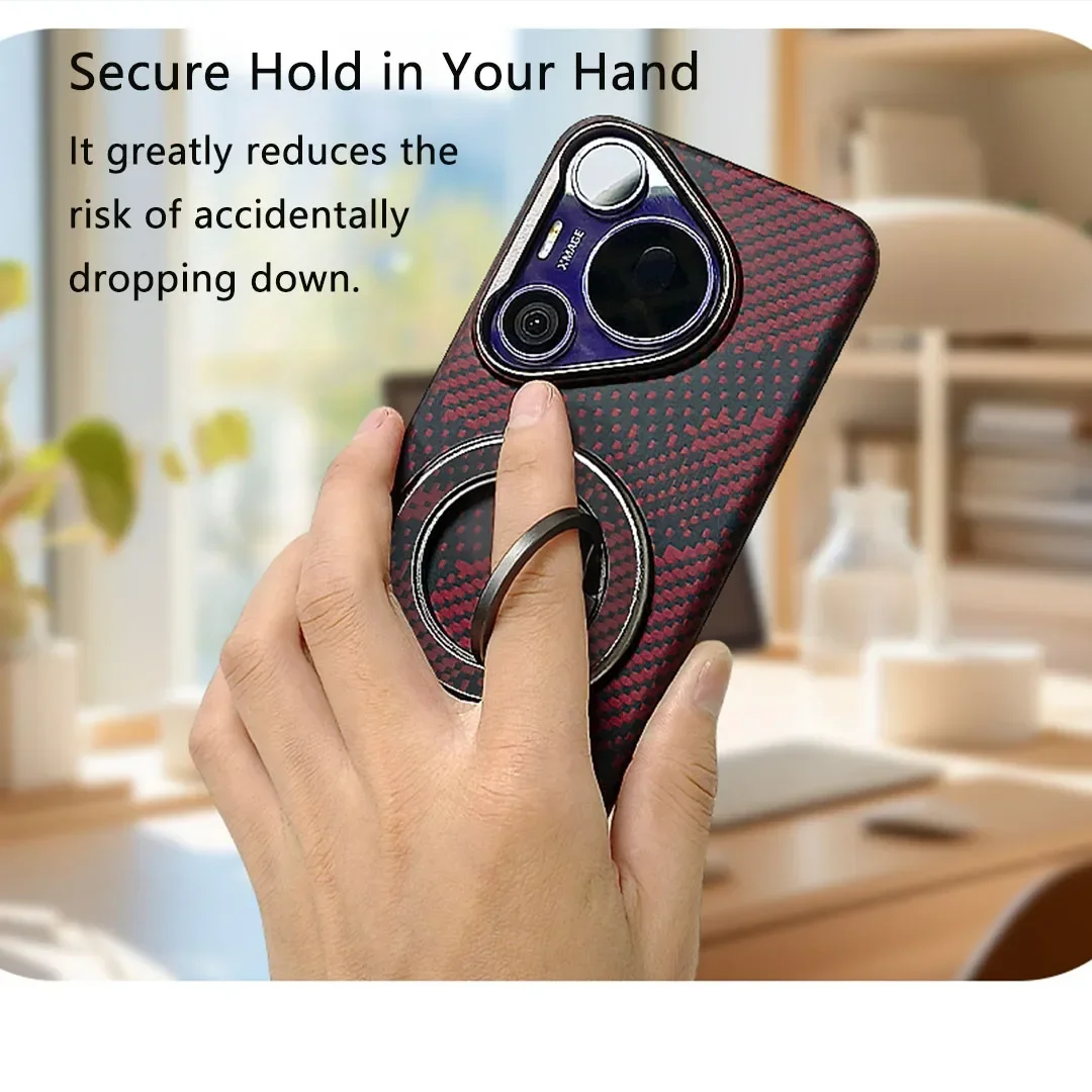 Натуральный арамидный металлический вращающийся на 360° кольцевой держатель из