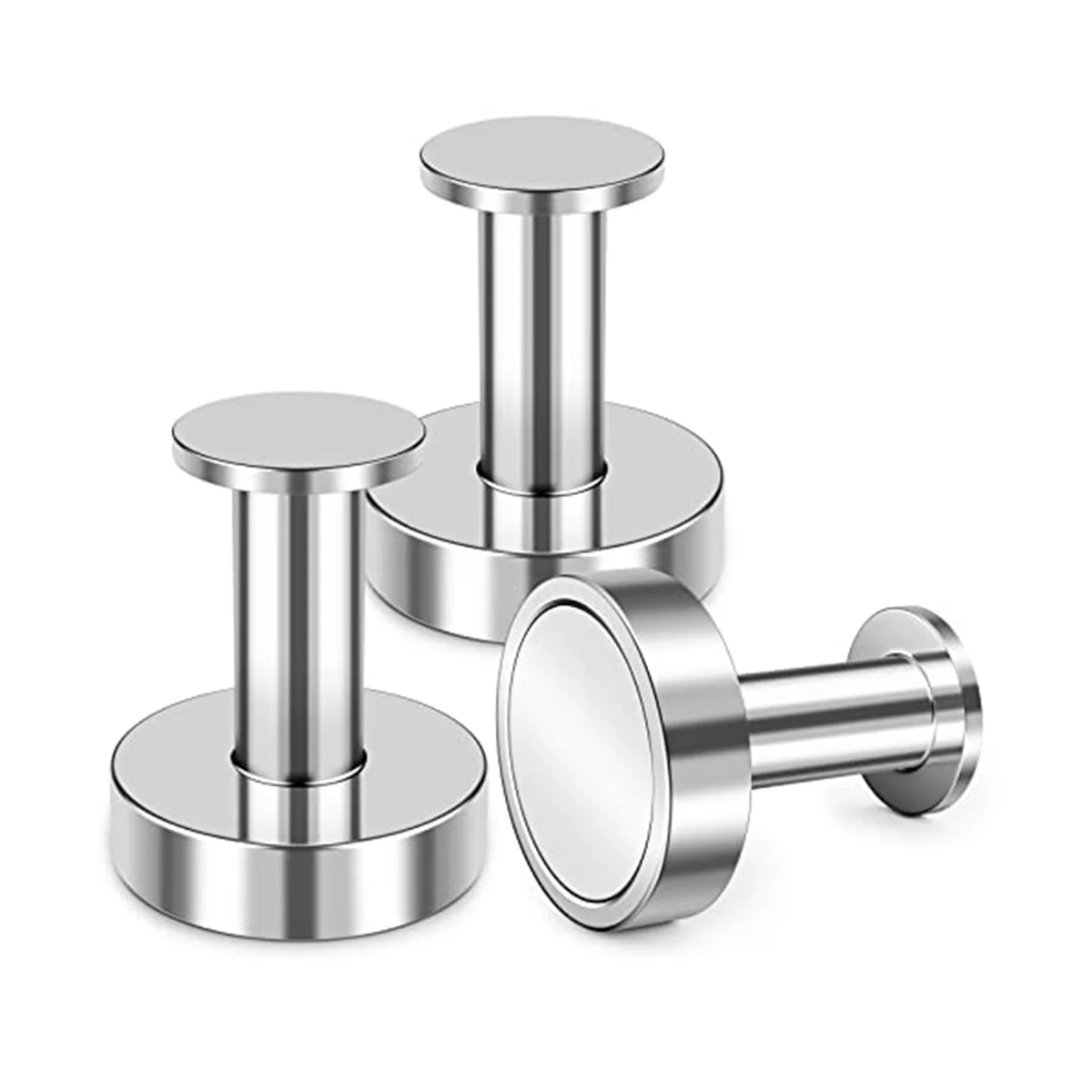 

3Pack Magnetic Hooks Heavy Duty Magnetic Hanger, Super Strong Magnetic Hooks for Hanging Coats and Bags,Silver