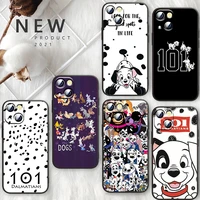 disney 101 dalmatians dog for apple iphone 13 12 mini 11 xs pro max x xr se 2020 8 7 6 plus 5 funda capa soft black phone case