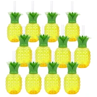612pcs hawaiian party decoration pineapple strawberry drinking cup beach summer tropical party supplies luau wedding birthday