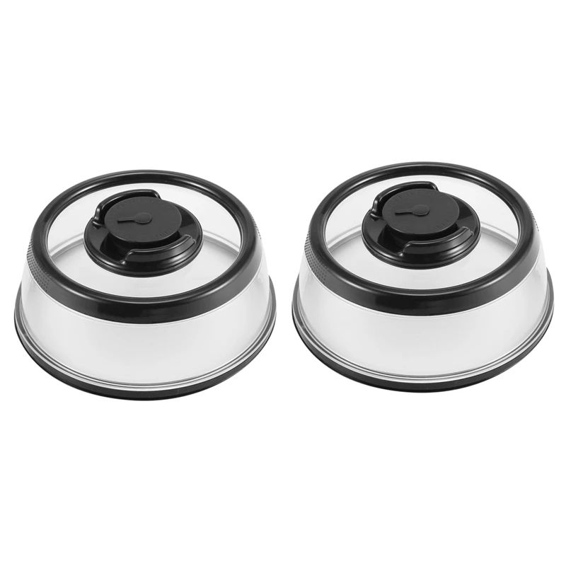 

2X мгновенный вакуумный упаковщик пищи, крышка для свежести, герметичные крышки для микроволновой печи, крышка для холодильника, крышка для ...