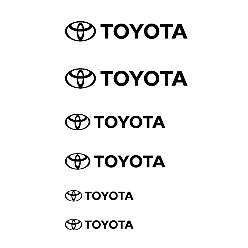 

6 шт., наклейка на тормозной суппорт Toyota, виниловая наклейка, водостойкая, термостойкая для Corolla Camry RAV4 Hilux Prius Tacoma