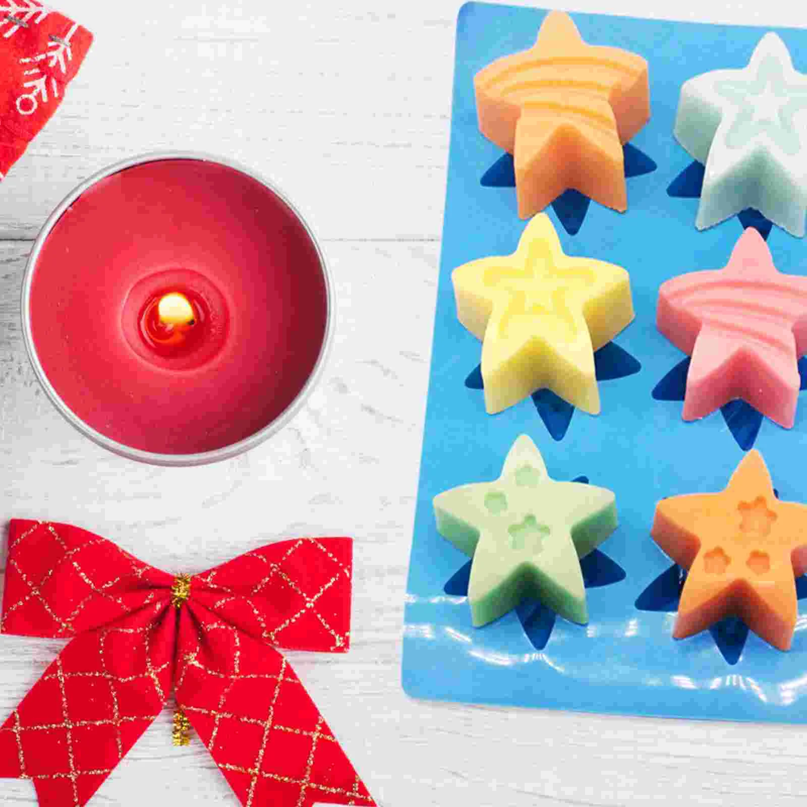 Форма с шестью отверстиями и пятиконечной звездой силиконовые формы для