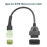 motorcycle adapter cable obd2 connector 6 pin to 16 pin for kt duke rc autocycle extension cables 100 brand good quality
