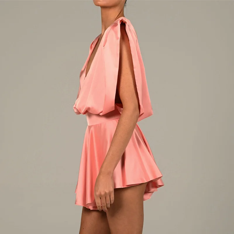 Sexy Women'S Loose New Design Strappy Backless Layered Jumpsuit