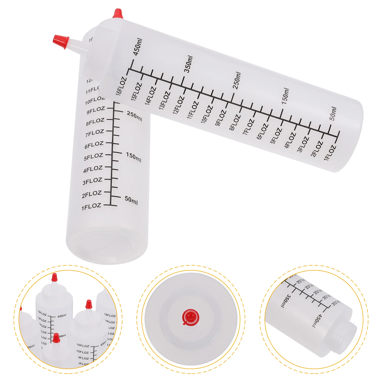 

6pcs Sauce Bottle Squeeze Bottles Seasoning Dispensers Kitchen Gadget Bottles