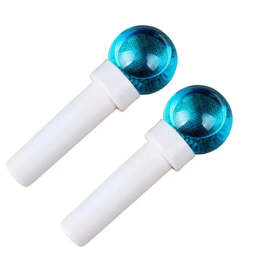 

2Pcs Rotatable Beauty Ice Hockey Energy Beauty Crystal Ball Water Wave Beauty Facial Massage Ball