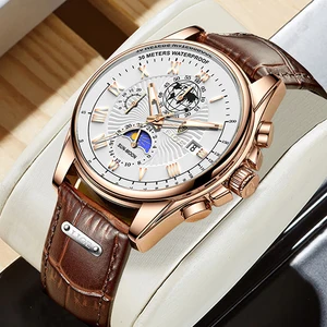 LIGE Fashion Automatic Date Men Quartz  Watches Top Brand Luxury Male Clock Chronograph Sport Mens W