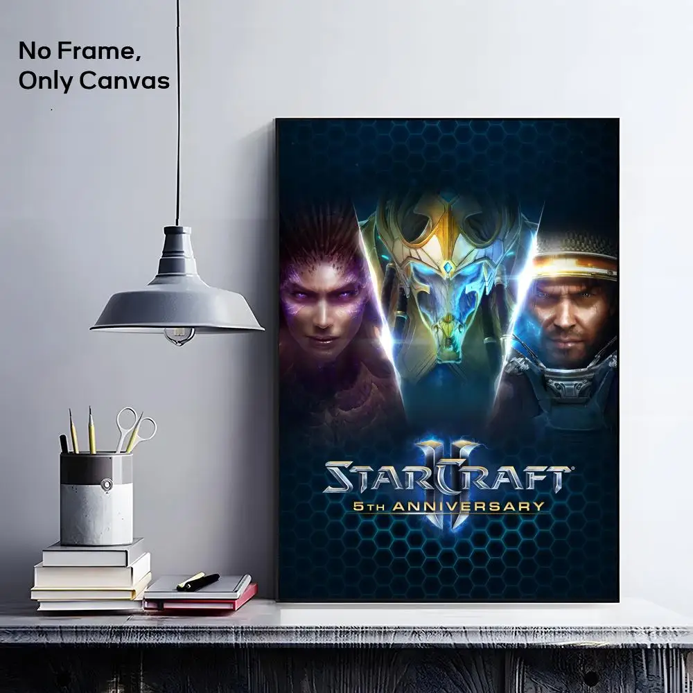 Фото Игра S-StarCraft 2, постер, художественная живопись, постер с принтами, украшение для дома, спальни, гостиной, подарок №5