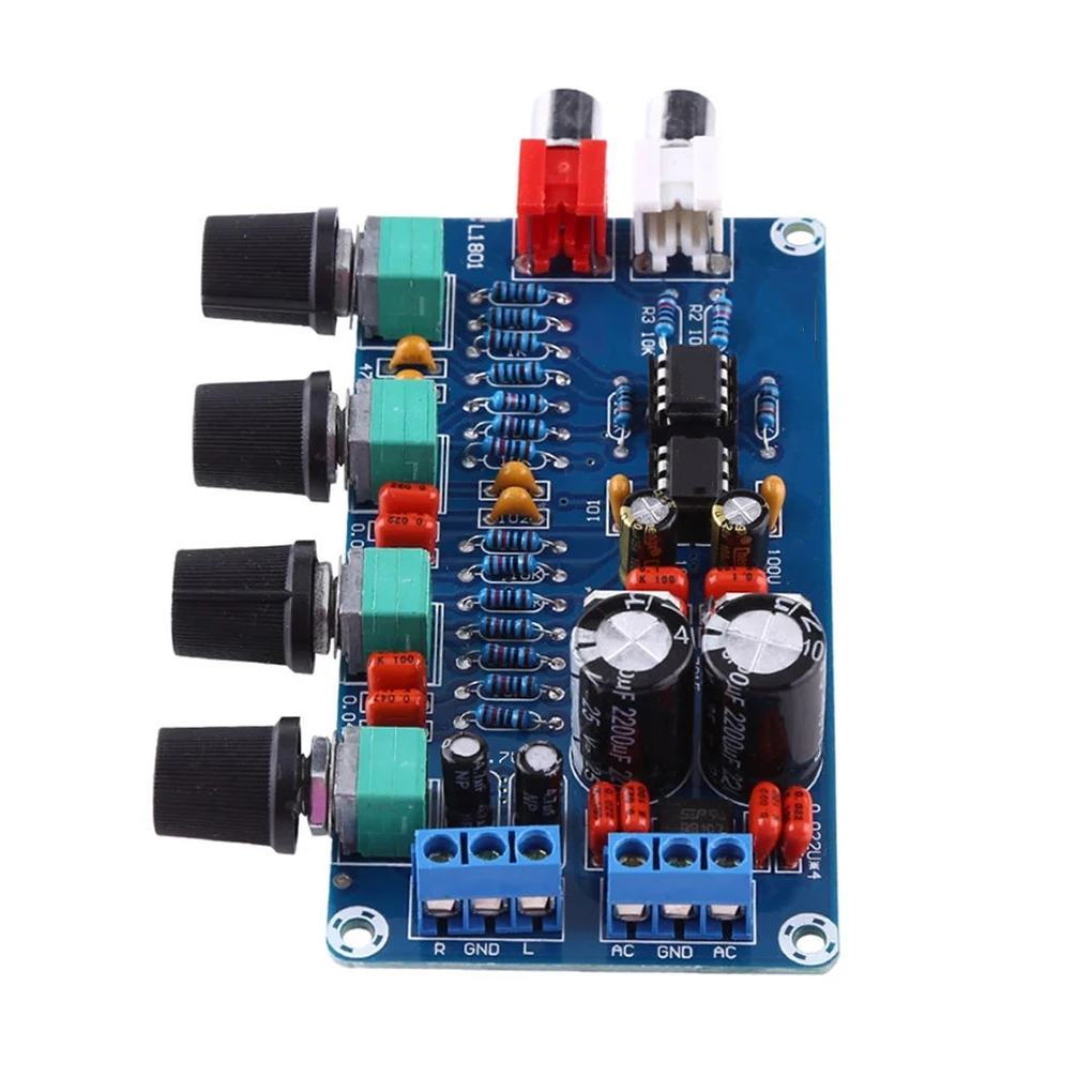 

XH-M164 NE5532 Music Amplifier Module Stereo Pre-amp Preamplifier Tone Board Audio 4CH 4 Channels Control Phone Preamp