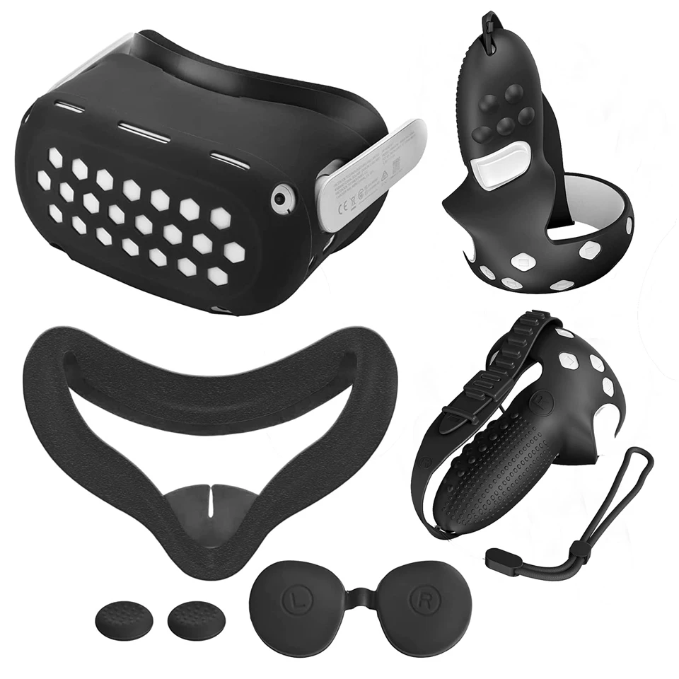 Защитный чехол для Oculus Quest 2 гарнитуры VR накладка на глаза контроллера аксессуары